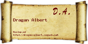 Dragan Albert névjegykártya